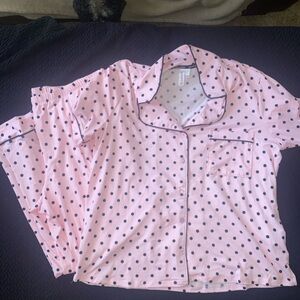 Pink Polka Dot Pajama Set